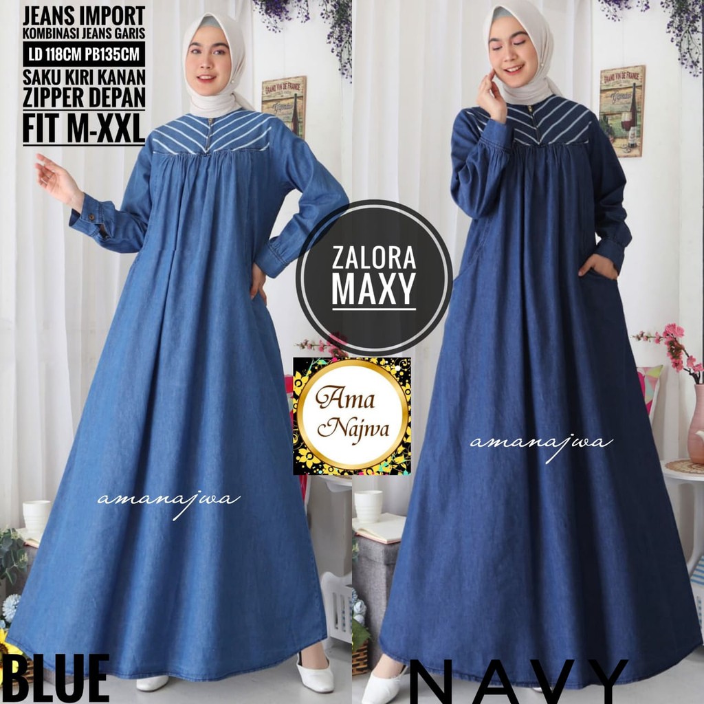 zalora maxy dress jumbo gamis big size baju muslimah murah