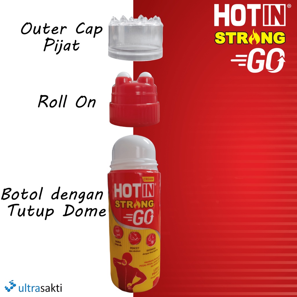 HOT IN CREAM STRONG GO 100g - CREAM SERBA GUNA - Membantu Meringankan PEAGL-PEGAL, NYERI SENDI, DAN NYERI OTOT