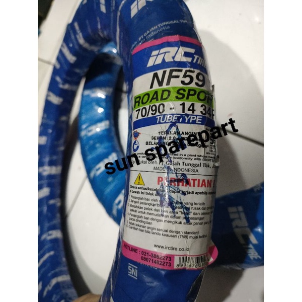 Ban Luar Depan Irc Mio Mio lama Mio smile Mio sporty Mio z Mio M3 Mio soul UK 70/90/14 All matik (No