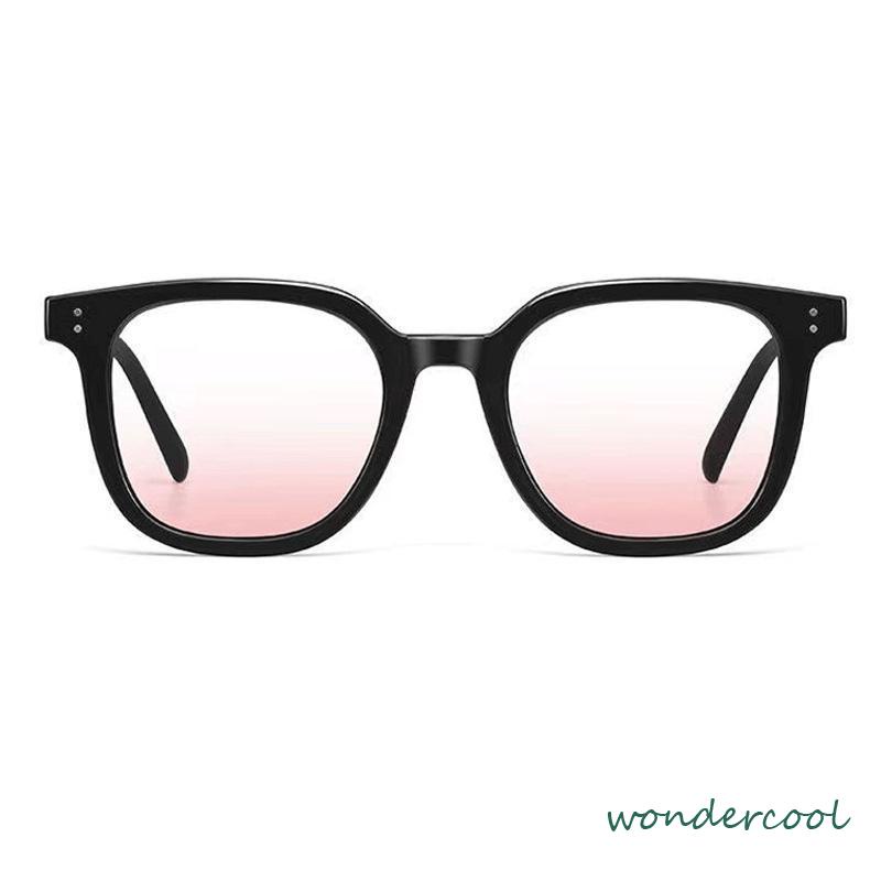 Kacamata Hitam Wanita Model Frame Hitam Gradasi Pink Untuk Fotografi  -Won