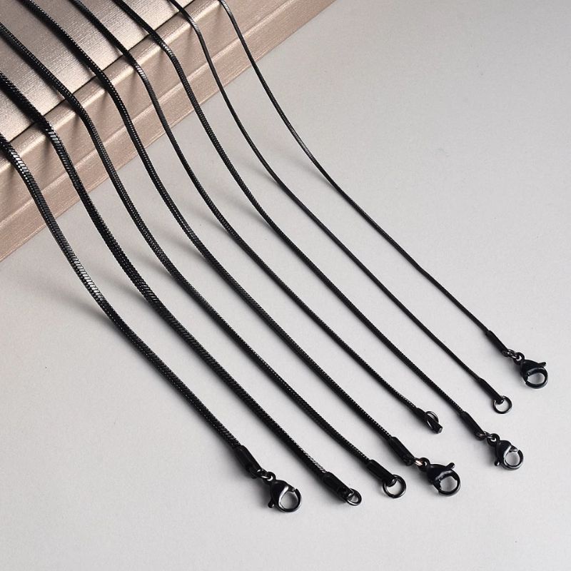 KALUNG TITANIUM PRIA WANITA ANTI KARAT WARNA HITAM MODEL KOTAK