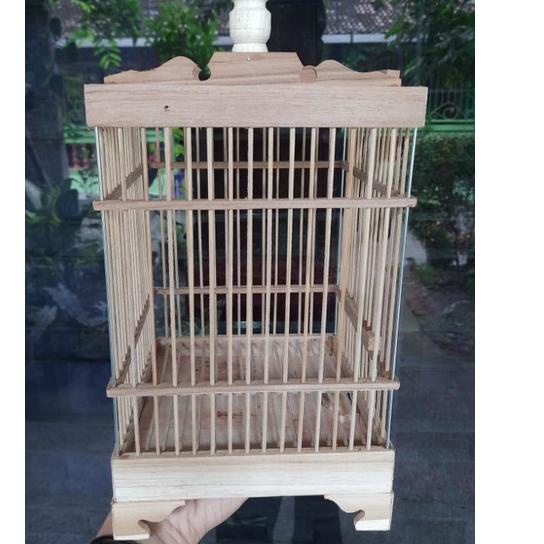 Muraaaahh.. Sangkar burung kecil kayu jati untuk burung prenjak colibry