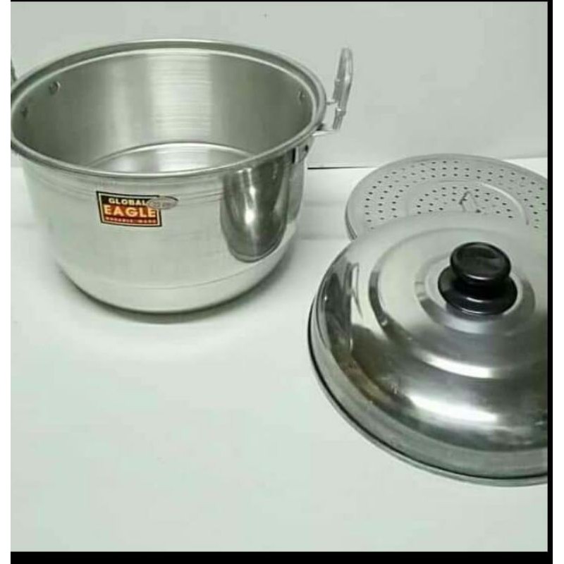 LANGSENG - PANCI KUKUS MERK GLOBAL EAGLE / MASPION JAWA UK 20 22 24 26 28 30 33 36 40 CM + SARINGAN