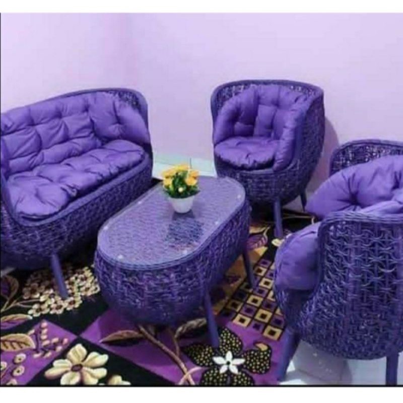 sofa brekele rotan sintetis