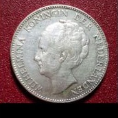 koin silver perak Belanda ratu Wilhelmina 1 Gulden 1929