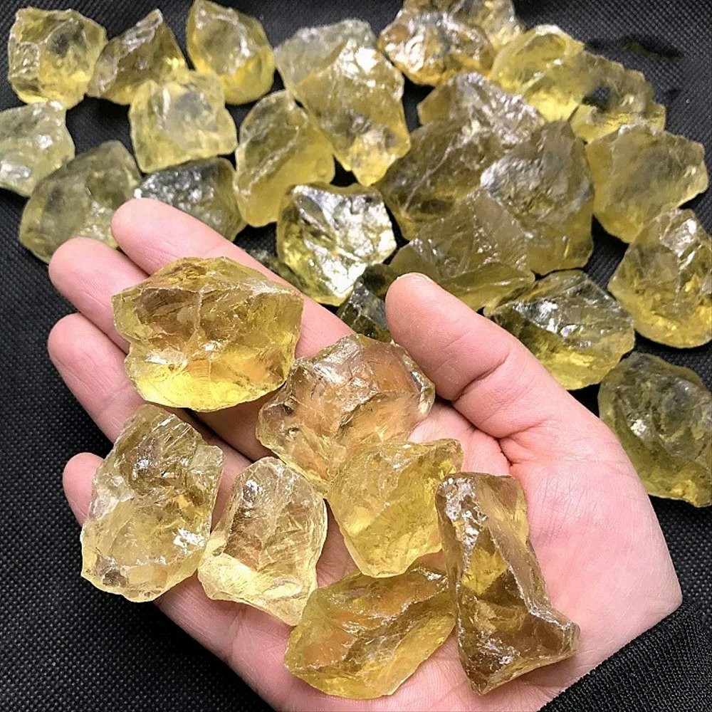 HARGA GILA-GILAAN !!! Citrine Quartz Natural / Lemon Quartz Bahan Giwang Harga Eceran ( Jual Bahan )