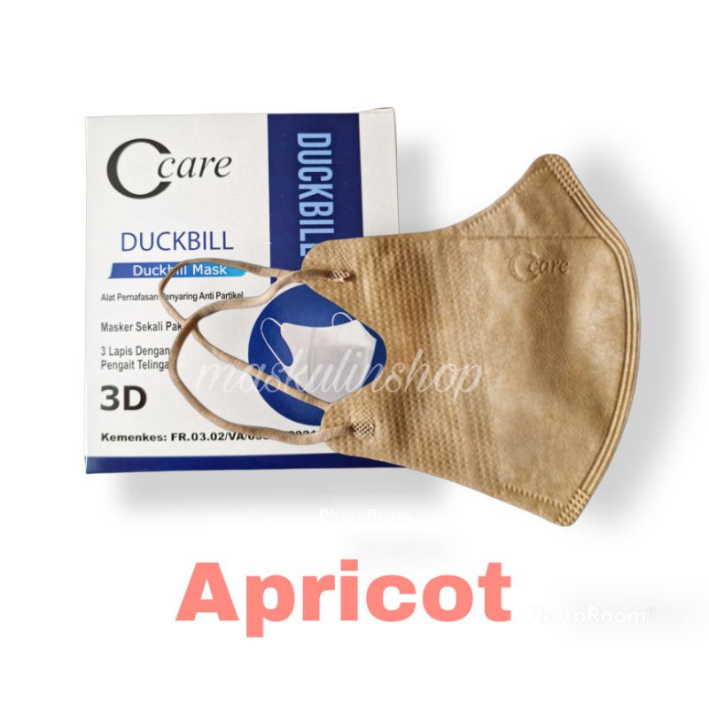 MASKER DUCKBILL C-CARE WARNA/ MASKER DUCKBILL 3 PLY WARNA 1 BOX ISI 50 PCS/ MASKER DISPOSABLE NON WOVEN KEMENKES