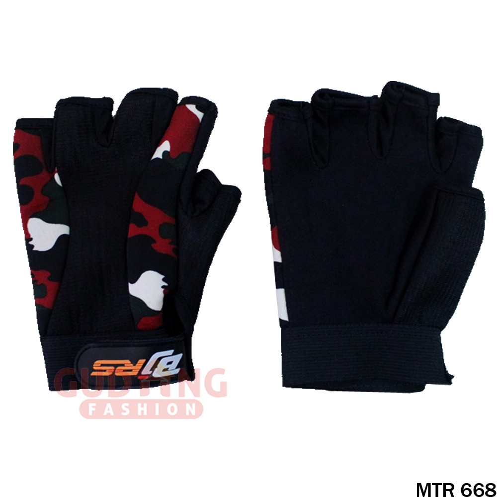 Sarung Tangan Motor Setengah Jari Army - MTR 668
