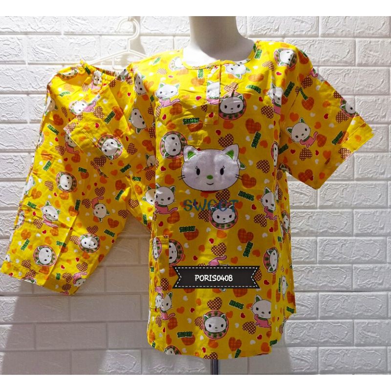 Baju Tidur HOKI Celana 3/4 Katun Wanita (sweet cat 1)