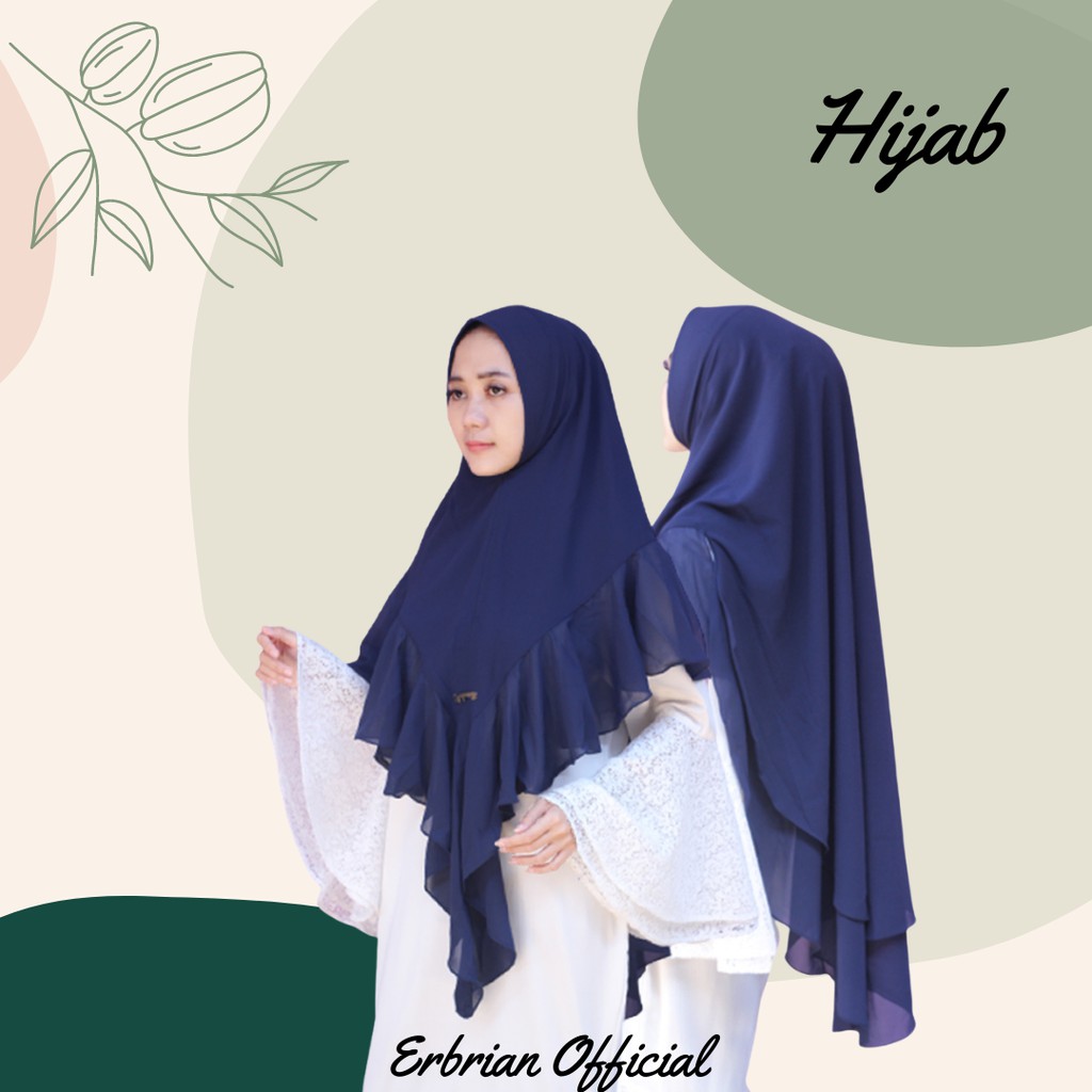 Khimar Namira Khimar Jilbab Hijab Kerudung Syari Jumbo Bahan Ceruty 2 Layer Warna Cek Deskripsi