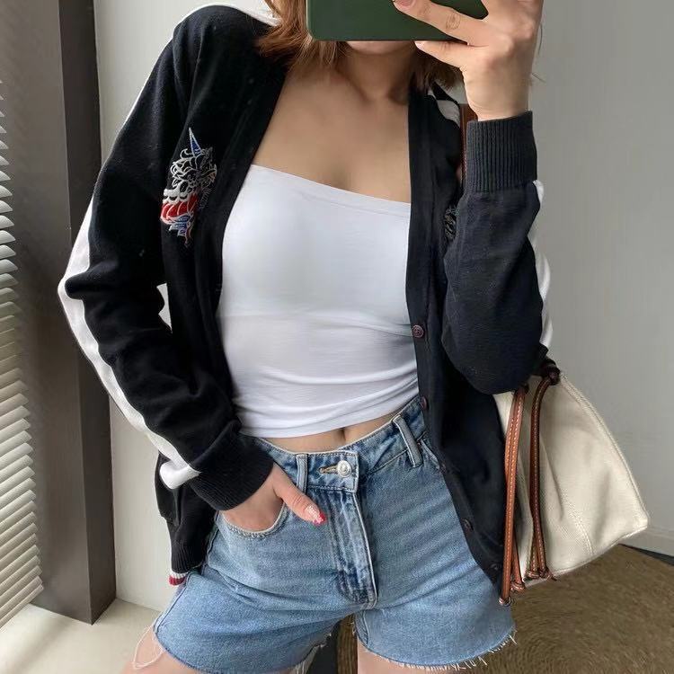 •OKEY BELI•BR513 Tanktop Bra With Cup Tank top Basic Wanita Square spaghetti Crop top COD-PUTIH