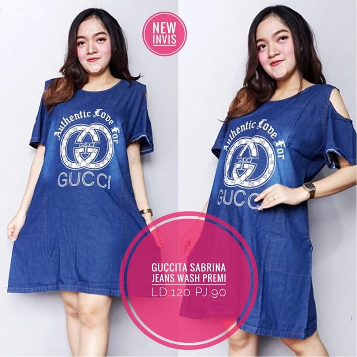 PROMO  BAJU ATASAN JEANS WANITA KULIAH  meriyana tunik jeans biru muda high quality