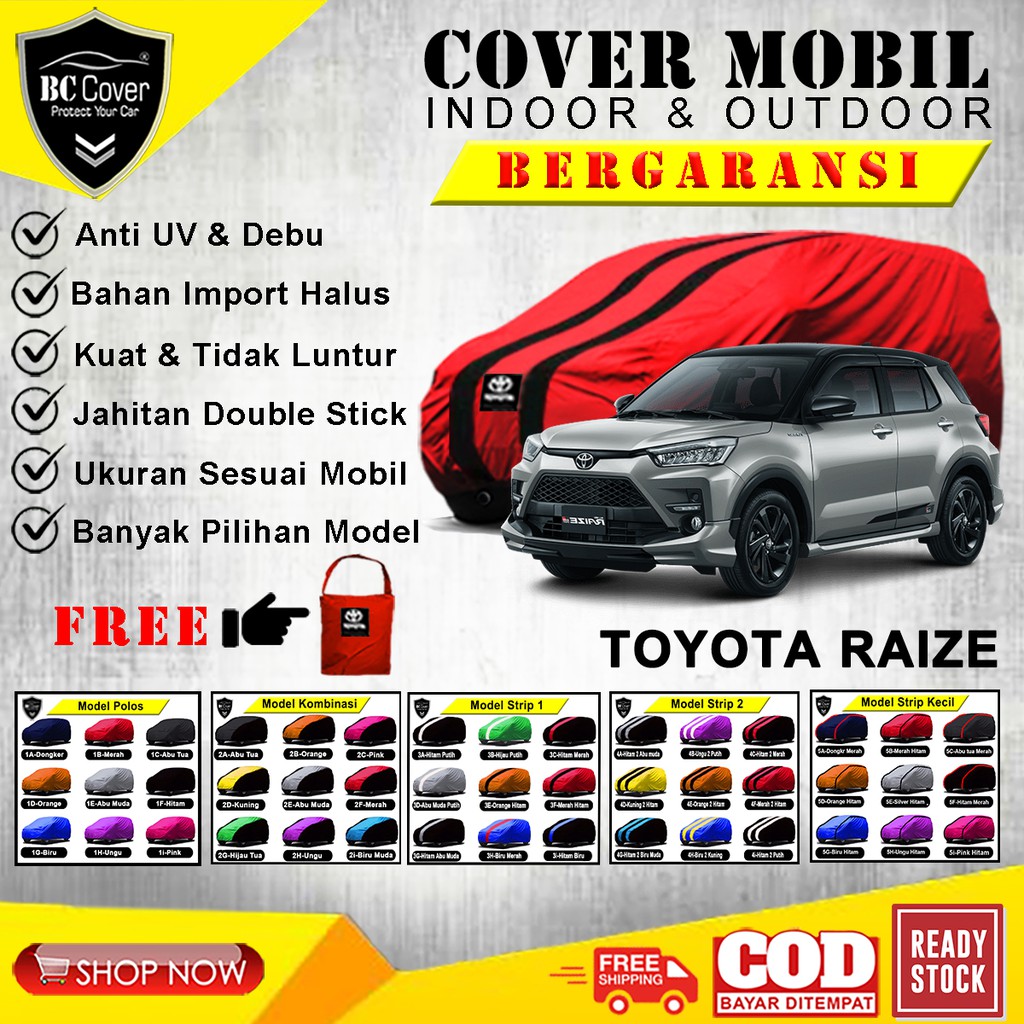 Cover Mobil Toyota Raize / Sarung Mobil Raize 2021 2022 Selimut Mantel Tutup Mantol Pelindung Jas Kerudung Penutup Toyota Raize Outdoor