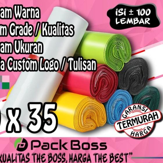 

☪ PINK PREMIUM 20X35 ISI ±100 POLYMAILER TEBAL GLOSSY HALUS LGS PABRIK ➱