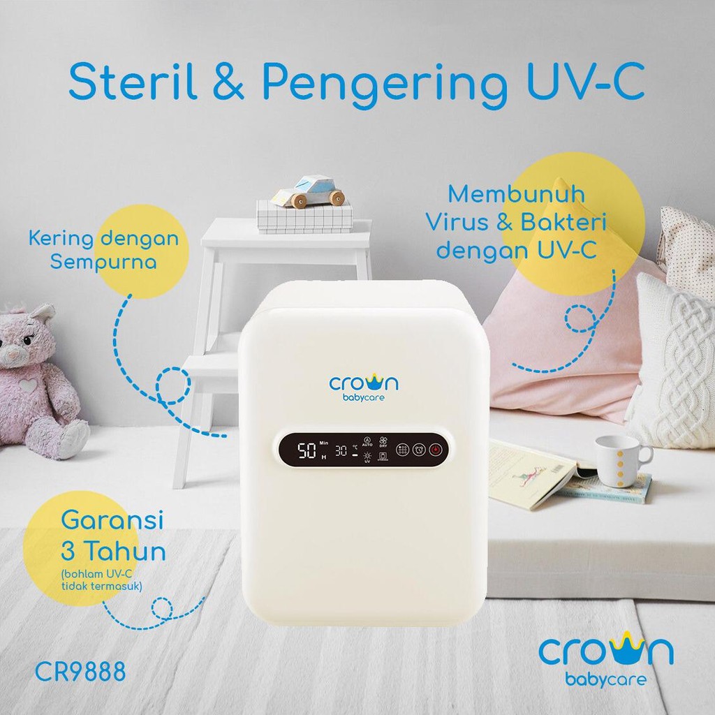 [PROMO FREE KERTAS KADO] Crown Baby Steril dan Pengering UV-C CR-9888