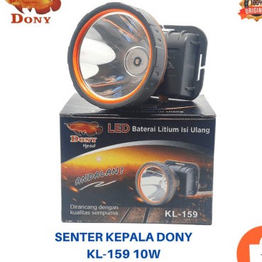 SENTER KEPALA DONY KL-159 ANDALAN - LED 10 W CAHAYA TERANG