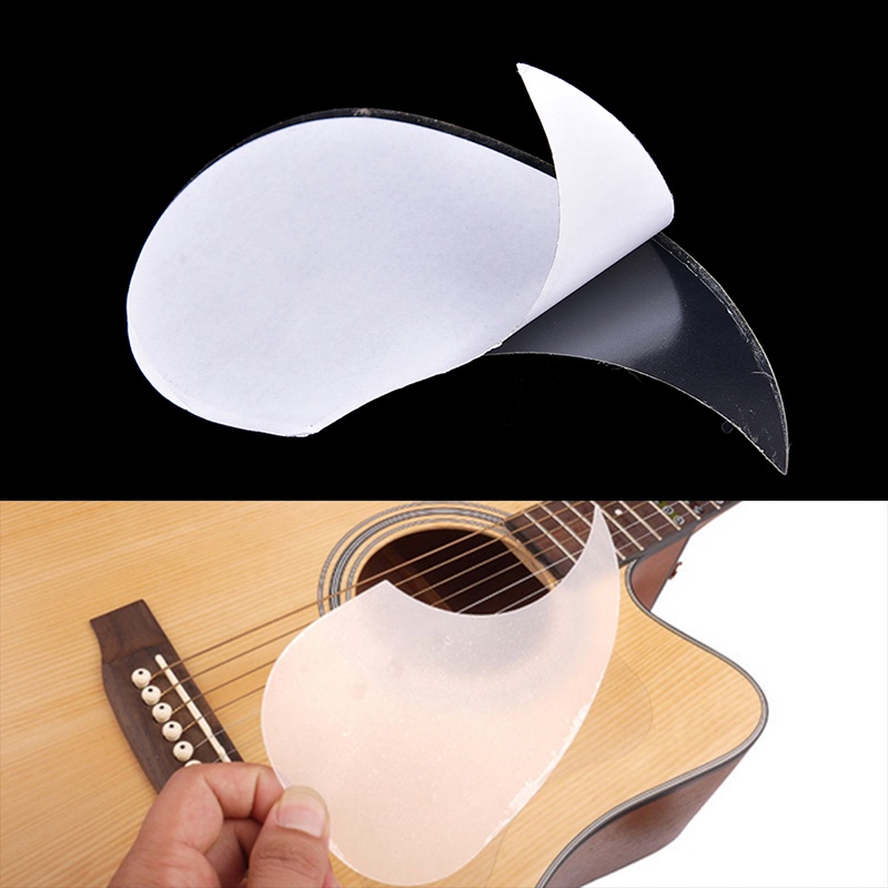 {LUCKID}1pc Transparent Droplets Shell Self-sticking Pickguard for Acoustic Guitar