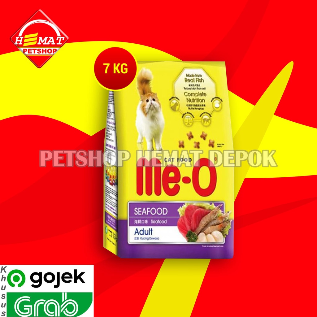 [GOSEND] Makanan Kucing dewasa Meo Seafood Adult 7 Kg cat food adult 7kg