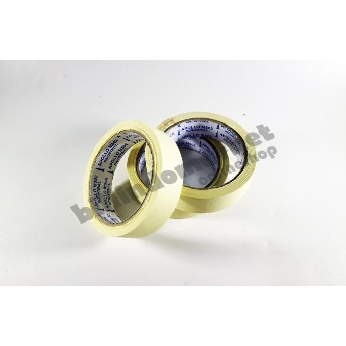 

(BISA COD) 1Box 72Roll Apollo M502 Masking Tape 24mm x 23 yard (21m) 150C PROMO Kode 1196