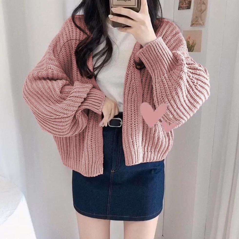 [PRODUK LSSBD] TFS - Cardigan Outer Rajut Hazel Oversize Bigsize OOTD Jumbo Premium / Sweater Rajut 