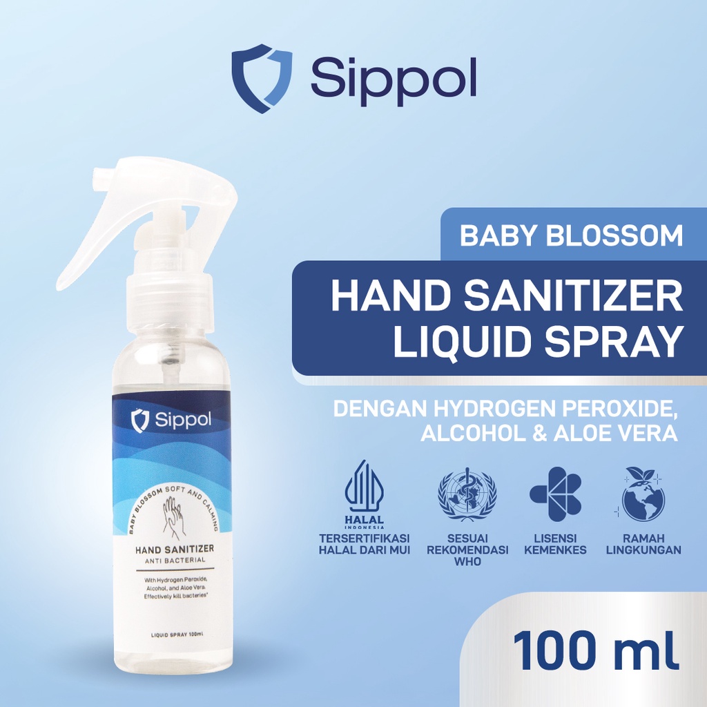 Sippol Hand Sanitizer Liquid Spray 100 ml ( Baby Blossom )