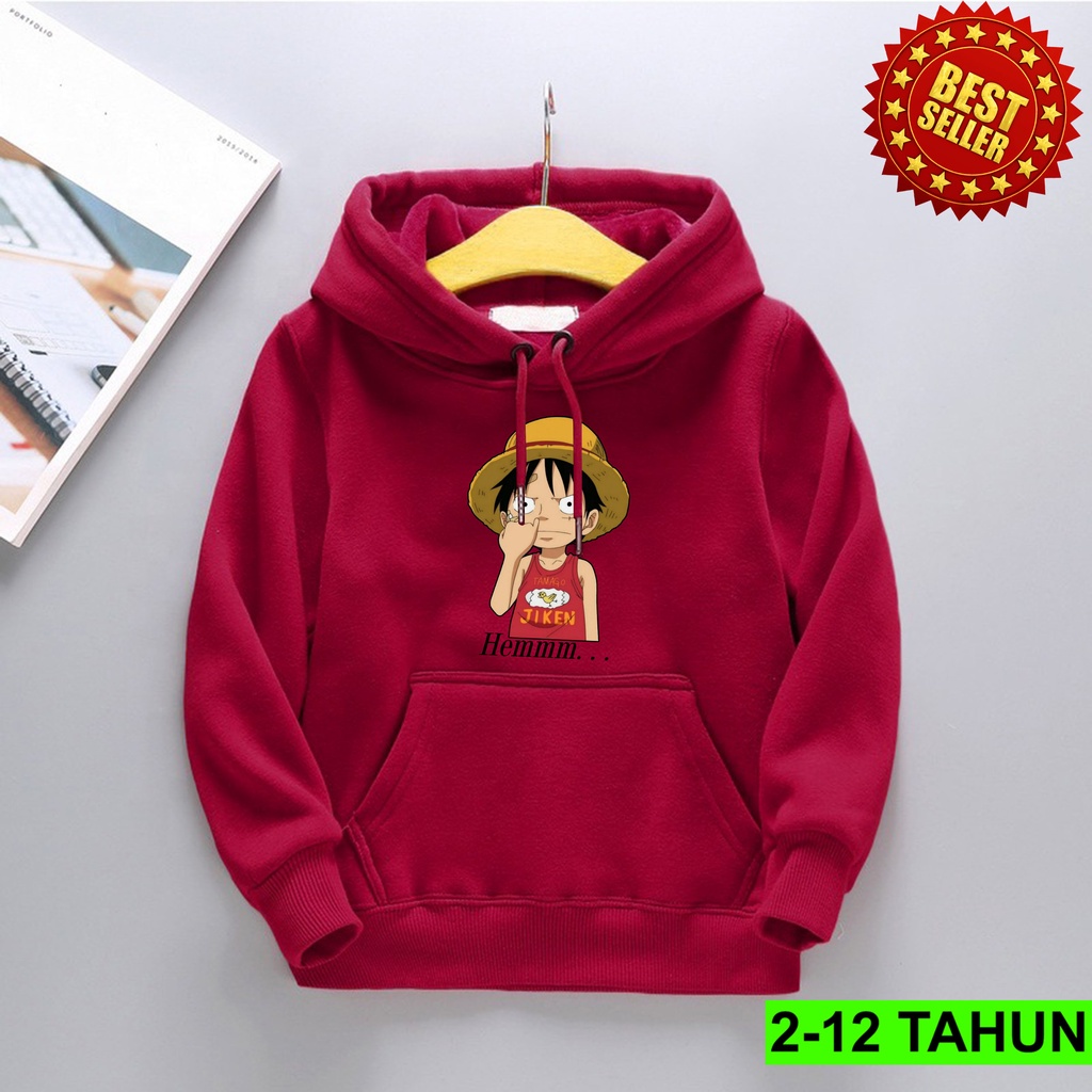 hoodie  anak laki-laki usia 2 3 4 5 6 7 8 9 10 12 tahun / jaket switer anak laki laki perempuan kartun japan one piece