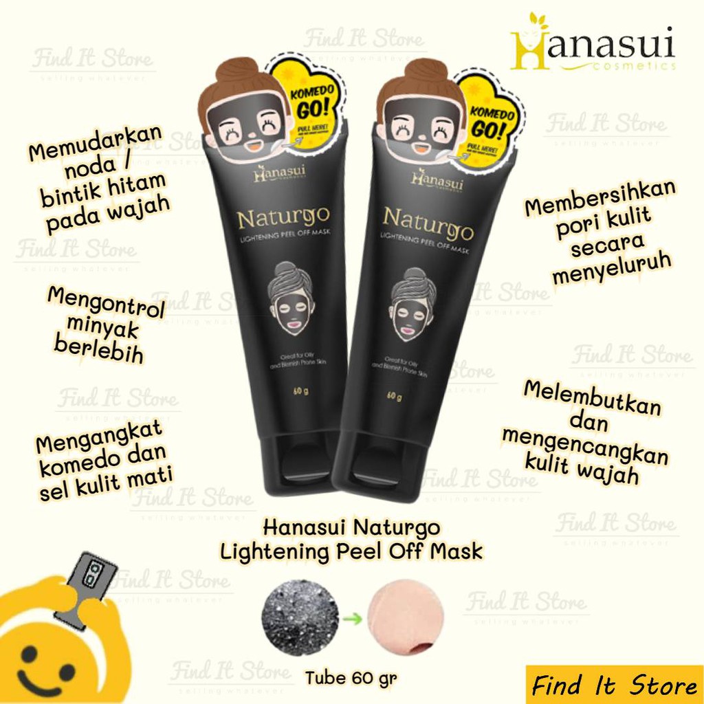 Jual Hanasui Naturgo Lightening Peel Off Mask Masker Pengangkat