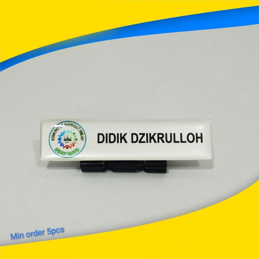 Nametag Akrilik 2mm + Resin