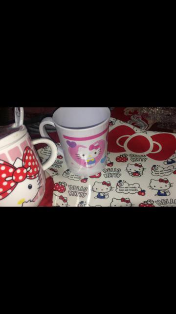 Gelas Melamin Gagang Hellokitty