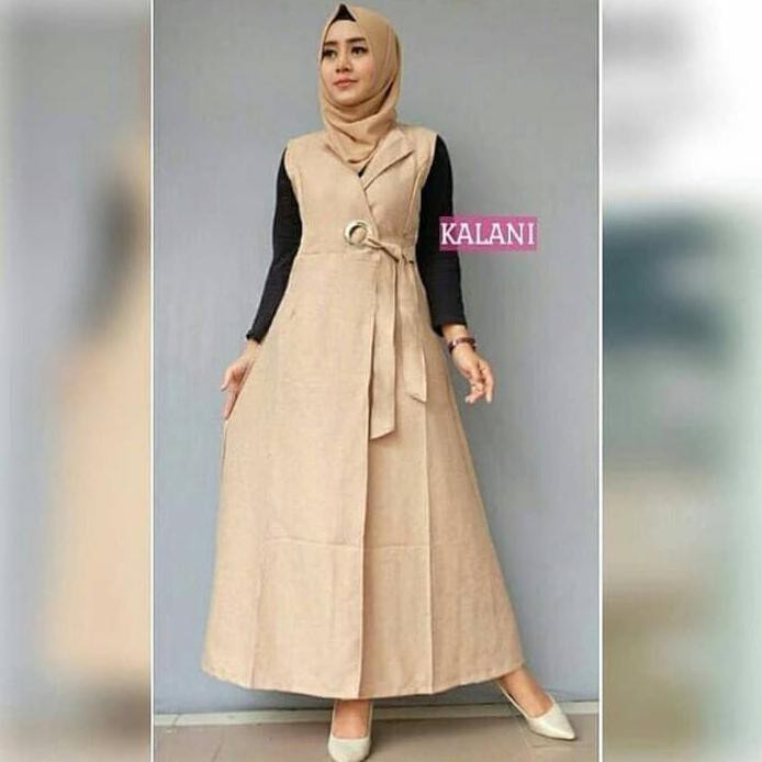 CARDIGAN WANITA - ROMPI WANITA - KALANI OUTER FASHION MUSLIM - NAVY PILIHAN KEREN