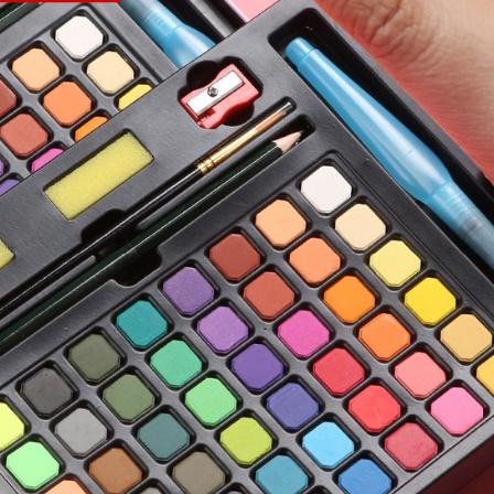 

More Info Here--TOPER Watercolor Set 48 Warna Solid Free Kuas dan Kertas Gambar Metal Tin Case/Cat Air Padat Set/Water Color Set