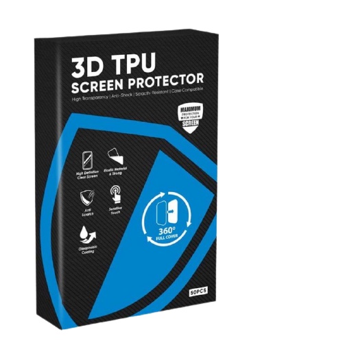 FULL COVER PREMIUM ANTI GORES HYDROGEL INDOSCREEN  LUNA  CUSTOM CLEAR HD 3D TPU ALL TYPE - SAMSUNG ,