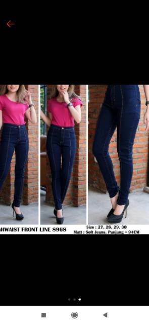 CELANA JEANS HIGH WAIST 27-34 // HIGHWAIST HW LIPAT TULANG TENGAH