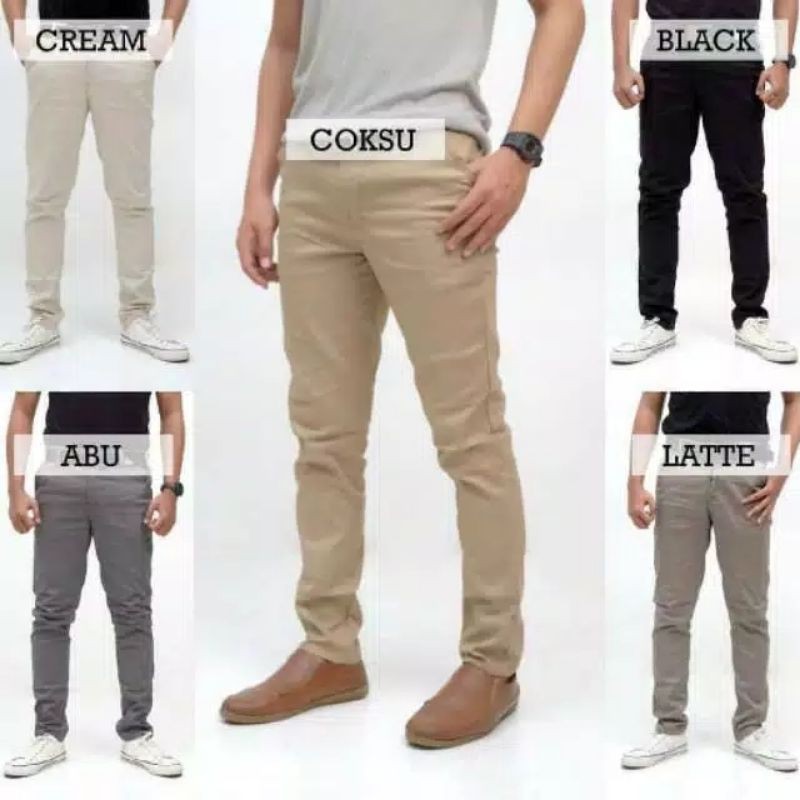 CELANA PANJANG PRIA BAHAN KATUN COMBET CHINO