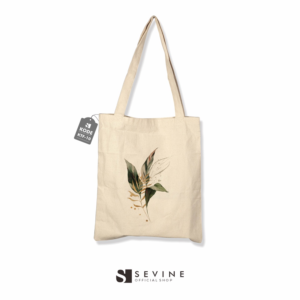 Sevine Tas Tote Bag Kanvas Tas Fashion Totebag Wanita DTF Printing Tropical Aesthetic Series - KTF10