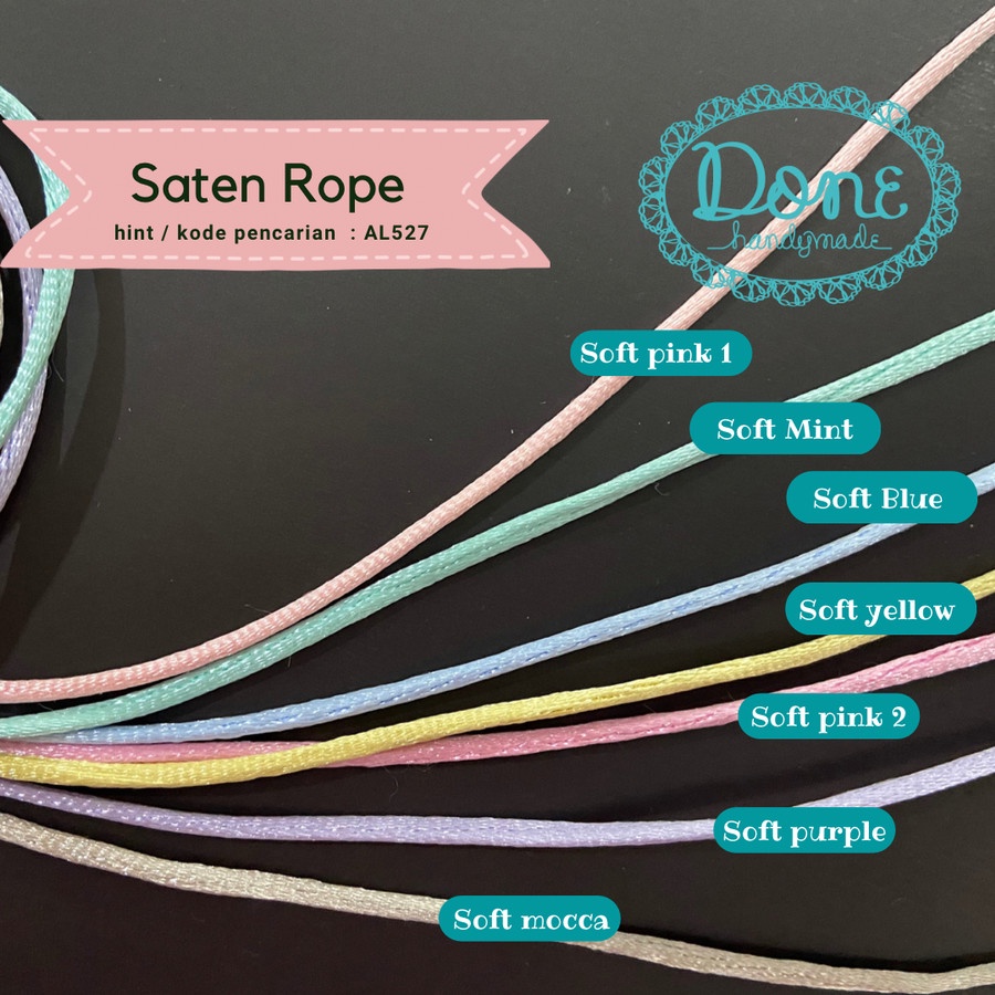 Done handymade saten rope tali satin tali kilap tali craft AL527