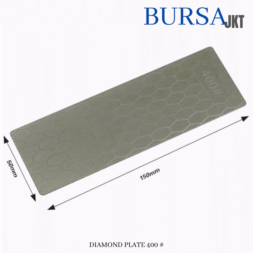 BATU PENGASAH PISAU BERLIAN KETAM DIAMOND PLATE MODEL HONEYCOMB GRIT 400#