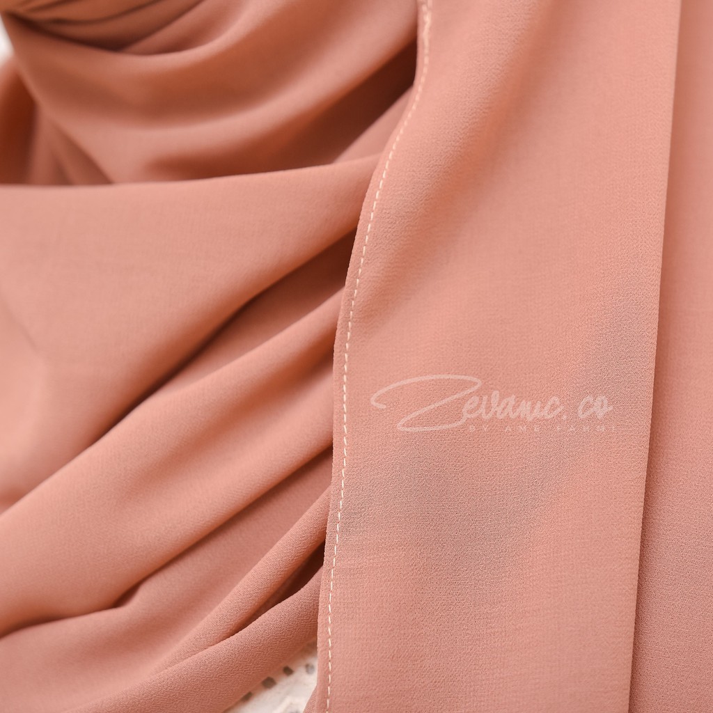 Promo Puncak 6.6 Big Sale | Balqis Pashmina / Pashmina Double Layer Best Material Armany Super Jatuh Mudah Dibentuk Tidak Licin Ukuran Panjang 200 cm By Zevanic.co-MOCCA TUA