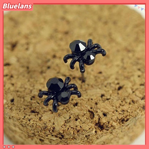 Bluelans Women Fashion Gifts Cute Jewelry Black 3D Animal Mini Spider Stud Earrings