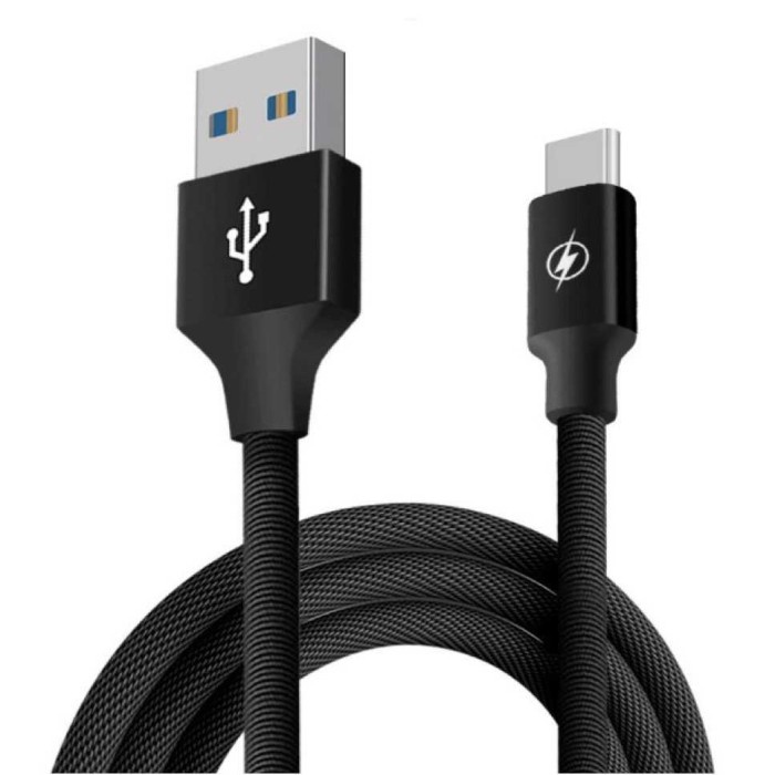 Liquid Soft Kabel Charger Micro USB 2.4A 3 Meter - SM220 - Hitam