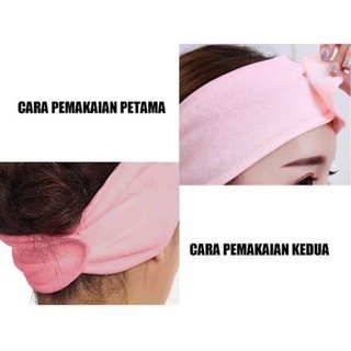 [Promosi Terbaru] Bandana Mandi Masker Bersih Wajah Facial Creambath Makeup Handuk Bando Bendo