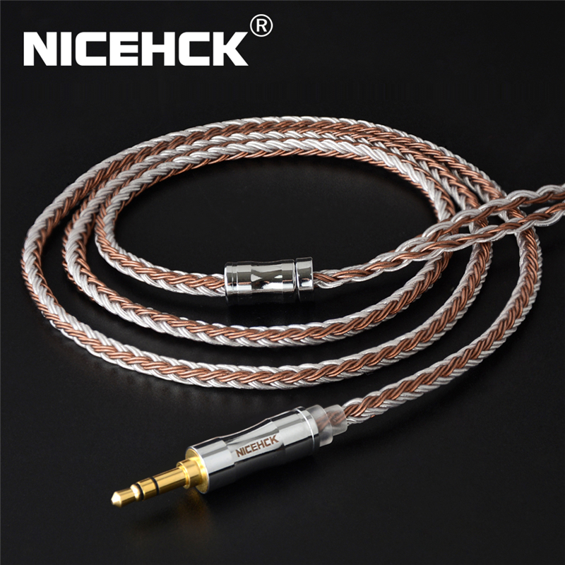 NICEHCK C16-5 16 Core Copper Silver Mixed Cable  3.5/2.5/4.4mm Plug MMCX/2Pin/QDC/NX7 Pin For BL-03 TRNCCAKZZSX TFZ QDC NX7 PRO