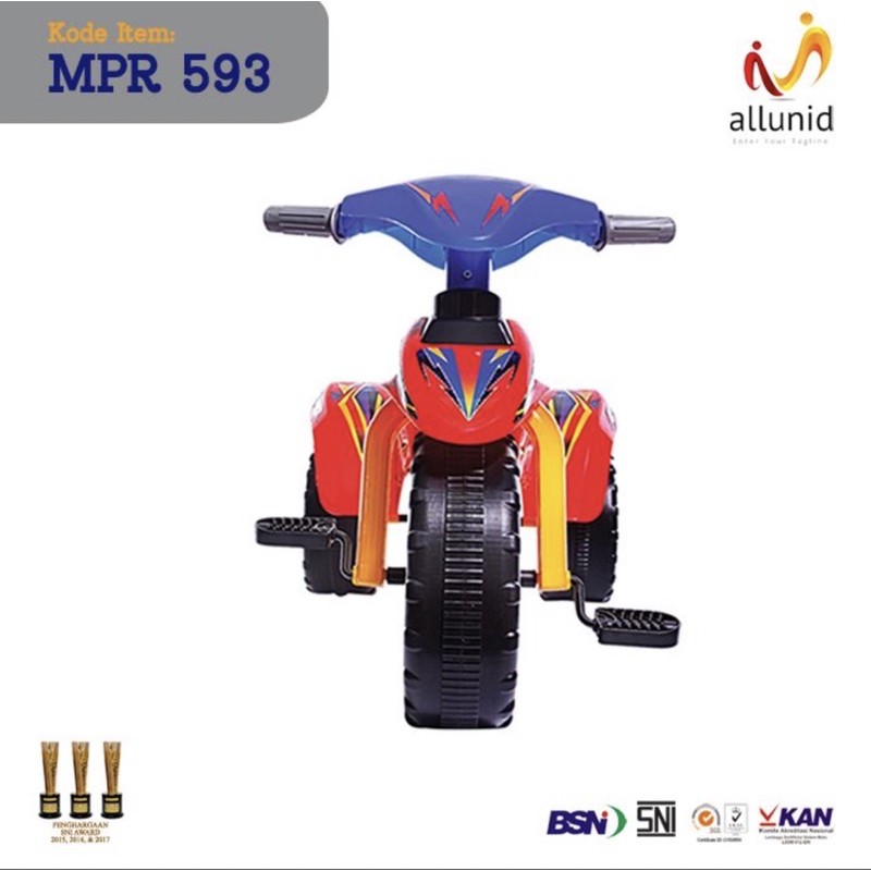 Tricycle SHP MPR 593 musik dorongan anak sepeda anak roda tiga 3 baby stroller MPR593