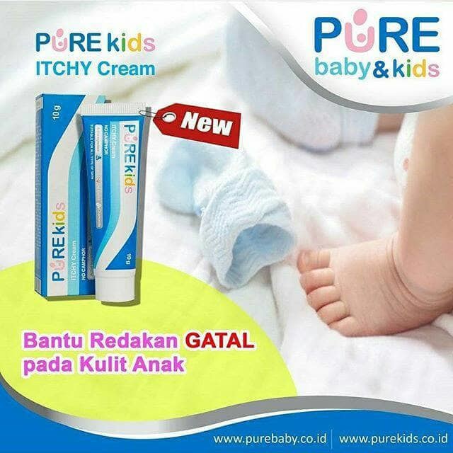 LEBIH BESAR Pure BB Baby &amp; Kids Itchy Cream 15gr Krim Pengurang Gatal Anak PureKids Pure Baby