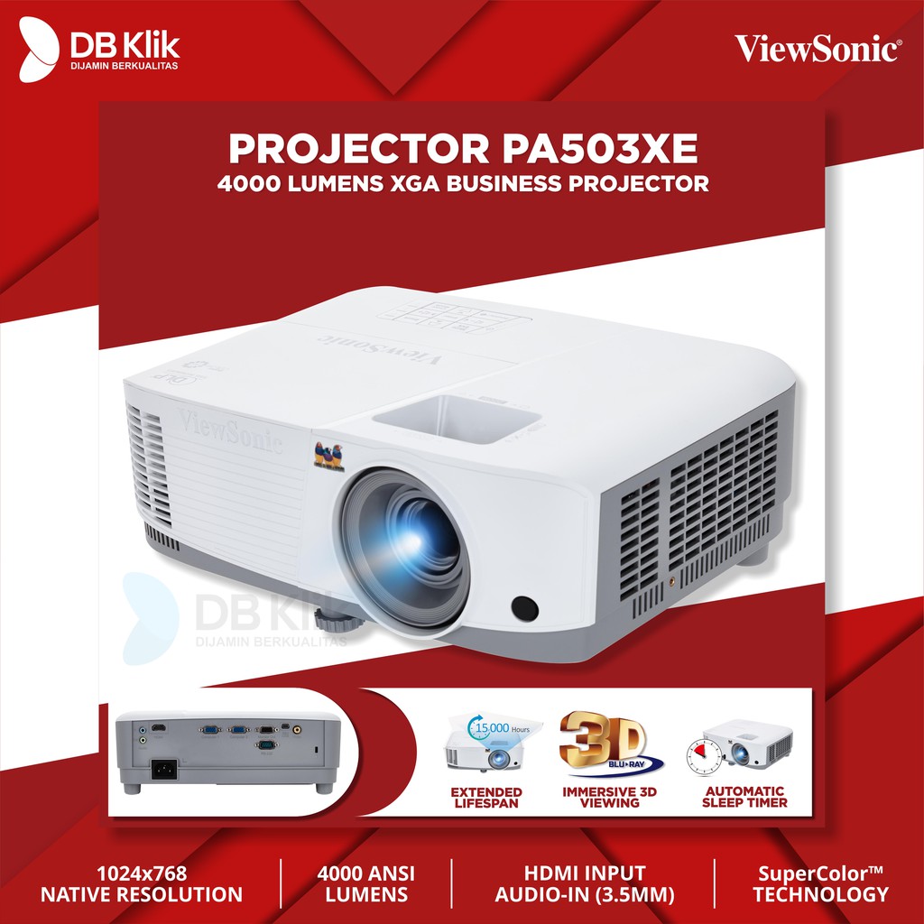 LCD Projector VIEWSONIC PA503XE XGA | 4000 Ansi Lumens