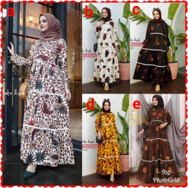 Ratu hijab BELINA || gamis canda katun UJ best seller