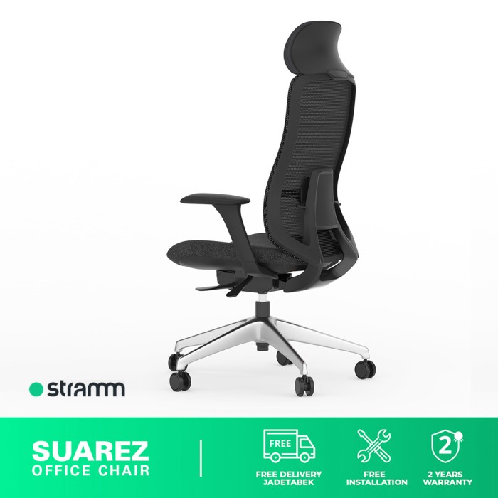 Kursi Kerja Ergonomis Stramm Suarez I With Alumunium Footbase