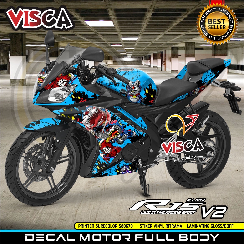 Decal R15 v2 Full Body Striping R15 v2 Stiker R15 V2 Full Body Dekal R15 V2 Doraemon Zombie