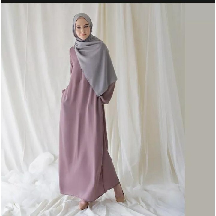 ABAYA 2022 TERBARU BISA COD Abaya Gamis Sada Lengan kerut - Abaya Gamis polos Lengan Kerut dan busui