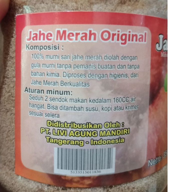 jahe merah instan dengan gula beli 3 harga 75rb